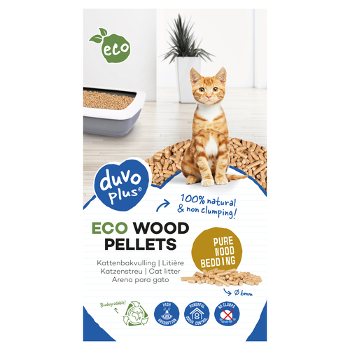 Duvo+ Eco Holzpellets Einstreu 10 kg / 20 l für Katzen