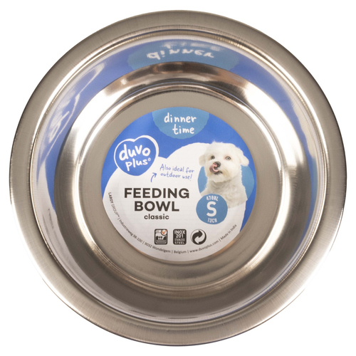 Duvo+ Futternapf Classic silber, Größe: XL / Durchmesser: 25 cm