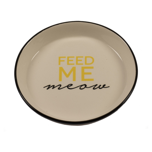 Duvo+ Futternapf Feed Me Meow, Stone, Durchmesser: 13,8 cm