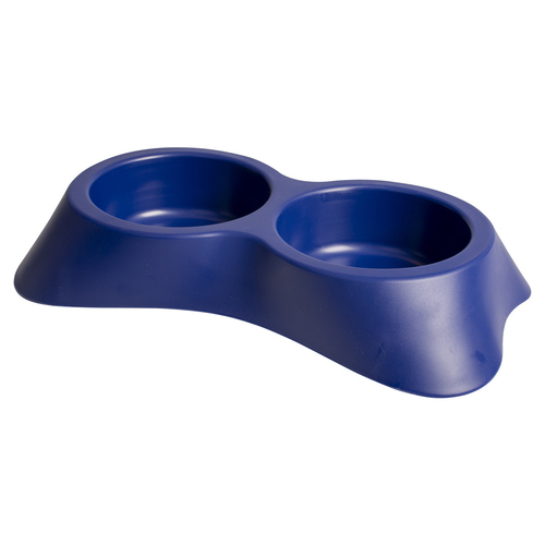 Duvo+ Futternapf Nuvola Doppia night blue für Katzen, Maße: 16 x 25 x 4,5 cm