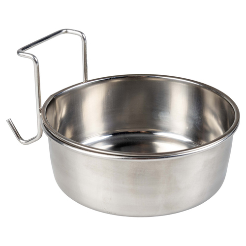 Duvo+ Futternapf für Vögel mit Haken Inox silber Duvo+ Futternapf für Vögel mit Haken Inox silber