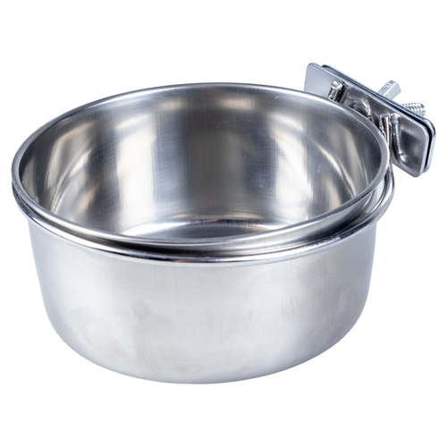 Duvo+ Futternapf für Vögel mit Schraube silber