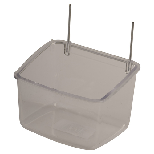 Duvo+ Futternapf mit Aluhaken transparent