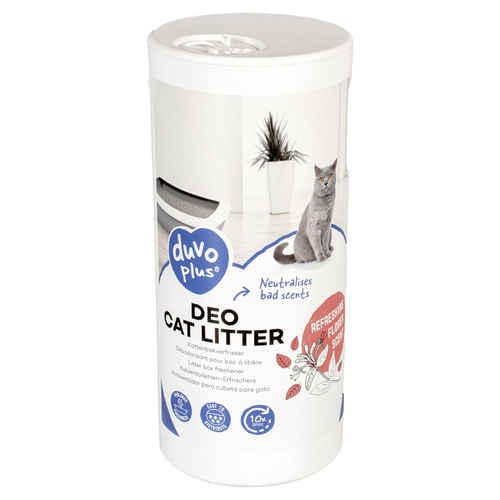 Duvo+ Geruchsbeseitiger für Katzenstreu mit Blütenduft 400 g
