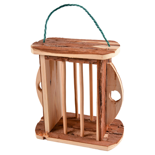 Duvo+ Heuraufe aus Holz mit Rinde