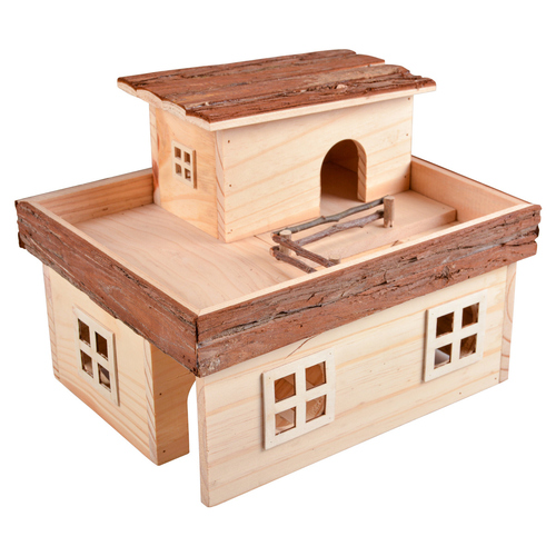 Duvo+ Holzhaus mit Rindendach mansion