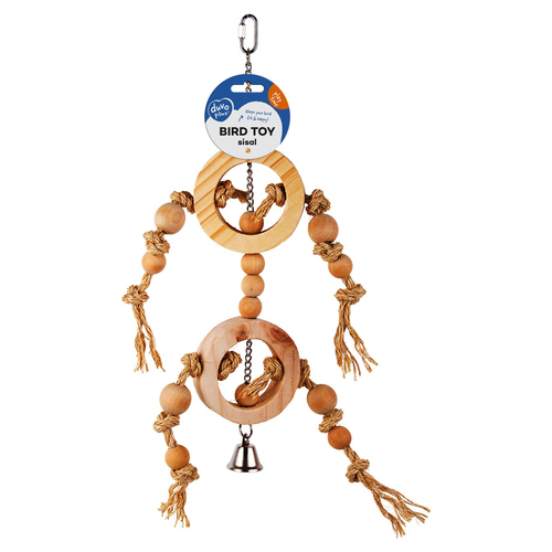 Duvo+ Holzringe mit Sisalseil & Perlen beige Duvo+ Holzringe mit Sisalseil & Perlen beige