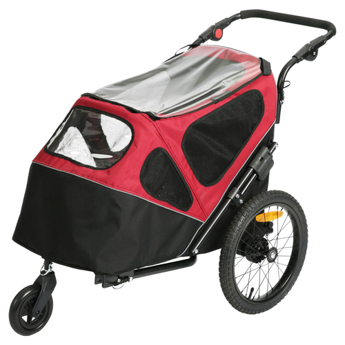 Duvo+ Hundeanhänger 2-in-1 schwarz/rot Duvo+ Hundeanhänger 2-in-1 schwarz/rot
