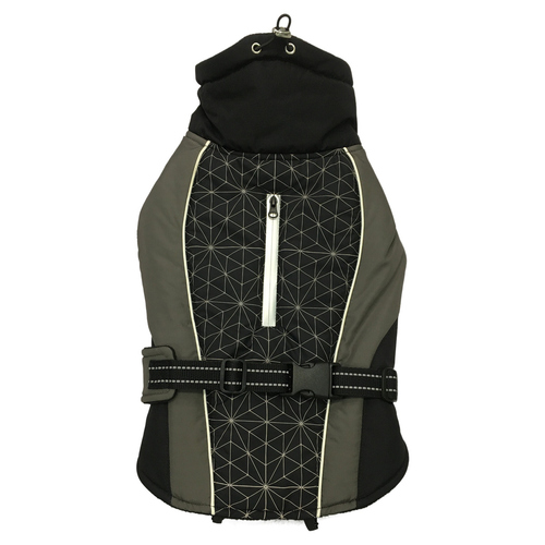 Duvo+ Hundemantel Hi Vis Casual schwarz/grau, Größe: S