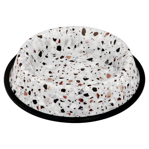 Duvo+ Hundenapf Deco Fix Terrazzo Look weiß