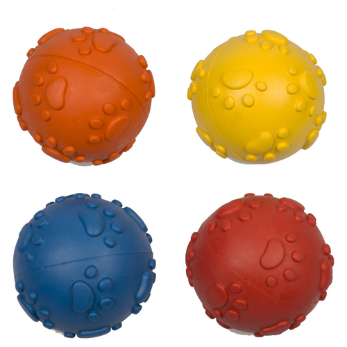 Duvo+ Hundespielzeug Ball mit Squeaker und Pfoten, Gummi Duvo+ Hundespielzeug Ball mit Squeaker und Pfoten, Gummi