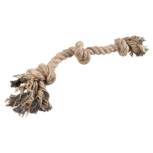 Duvo+ Hundespielzeug Flossy Seil mit 3 Knoten braun