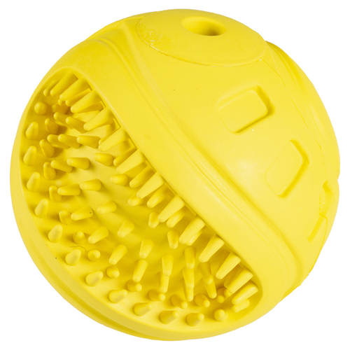 Duvo+ Hundespielzeug Giggle Ribble-Ball Gummi gelb