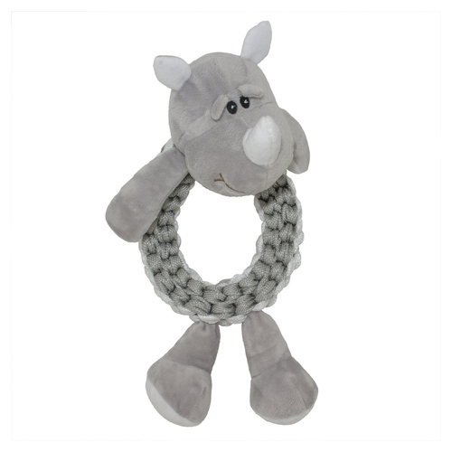 Duvo+ Hundespielzeug Zoo Friends Nashorn Ring grau Duvo+ Hundespielzeug Zoo Friends Nashorn Ring grau