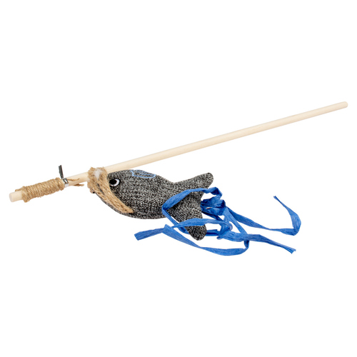 Duvo+ Katzen-Spielangel Eco Navy Fisch mit Katzenminze