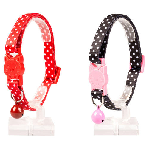 Duvo+ Katzenhalsband weiße Bälle Nylon