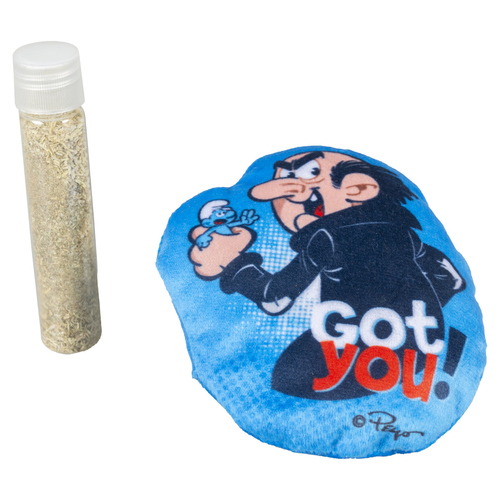 Duvo+ Katzenspielzeug "Die Schlümpfe" Gargamel Catnip blau