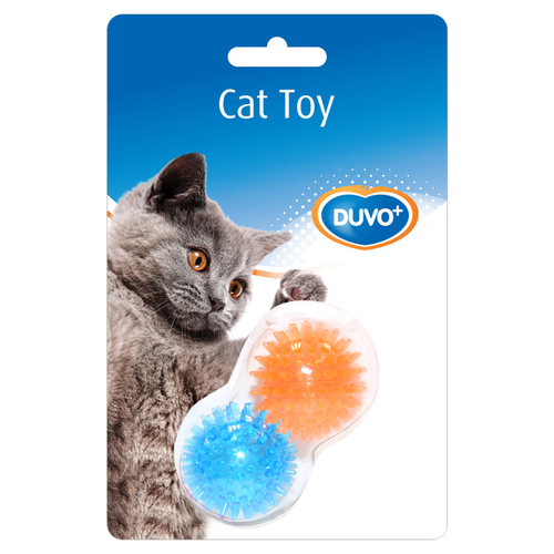 Duvo+ Katzenspielzeug Igel Ball orange/blau