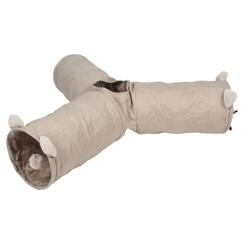 Duvo+ Katzenspielzeug Spieltunnel Labyrinth Cozette beige