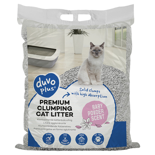 Duvo+ Katzenstreu Premium Baby Powder Scent 12 kg