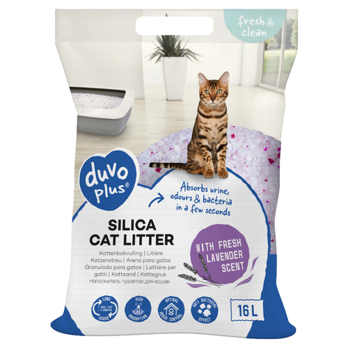 Duvo+ Katzenstreu Silica Premium Lavendel 16 l