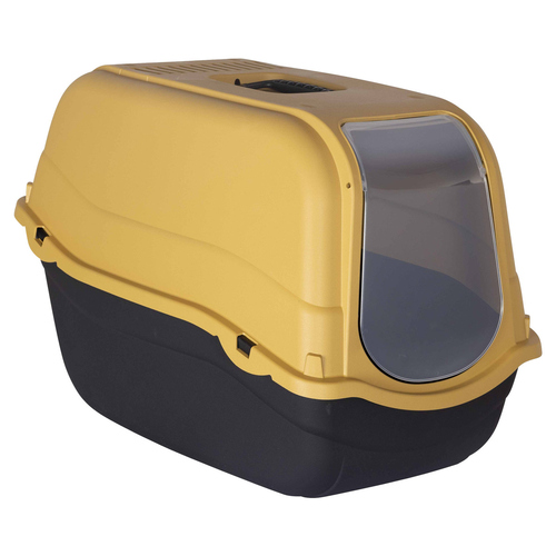 Duvo+ Katzentoilette Romeo Eco gelb/dunkelgrau, Maße: 57 x 39 x 41 cm