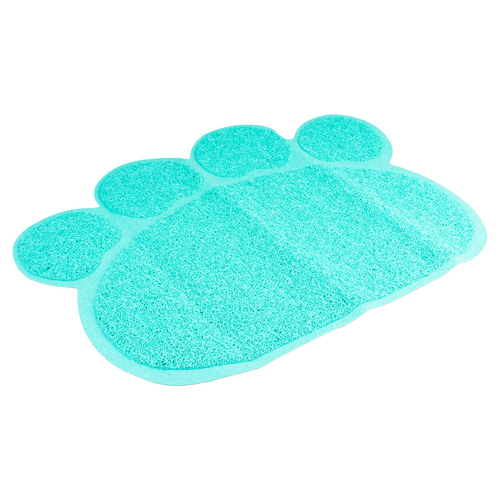 Duvo+ Katzentoiletten-Matte Pfote petrol