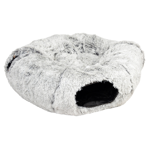 Duvo+ Katzentunnel und Donutbett Snug hellgrau