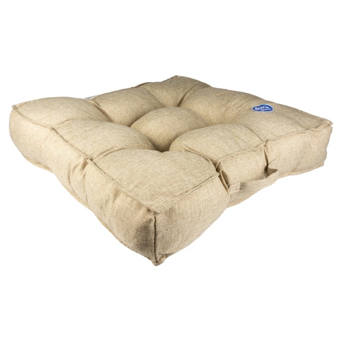Duvo+ Kissen Quadri quadratisch beige, Maße: 101 x 101 x 18 cm