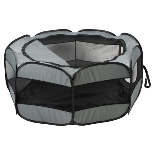 Duvo+ Laufstall für Kleintiere faltbar hellgrau, Größe: M