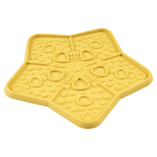 Duvo+ Leckmatte Stern gelb für Hunde
