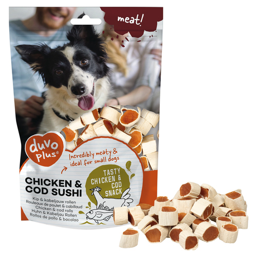 Duvo+ Meat! Huhn & Kabeljau Sushi 180 g