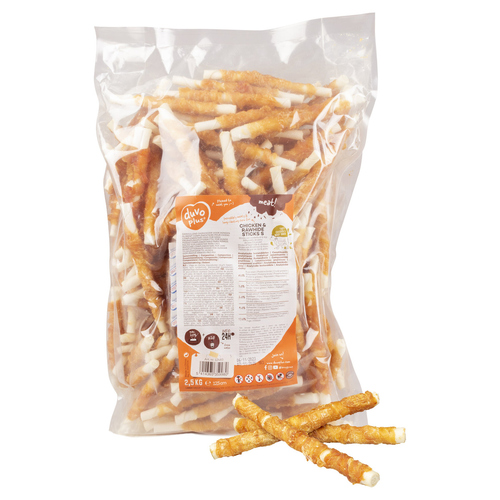 Duvo+ Meat! Rindshaut & Huhn Sticks Small 2,5 kg