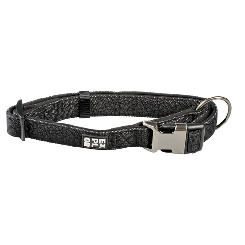 Duvo+ Reflektierendes Halsband City NY Nylon schwarz, Größe: L
