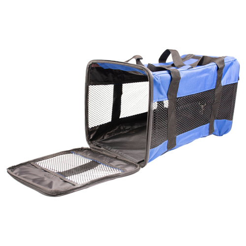 Duvo+ Reisetasche blau/schwarz für Hunde