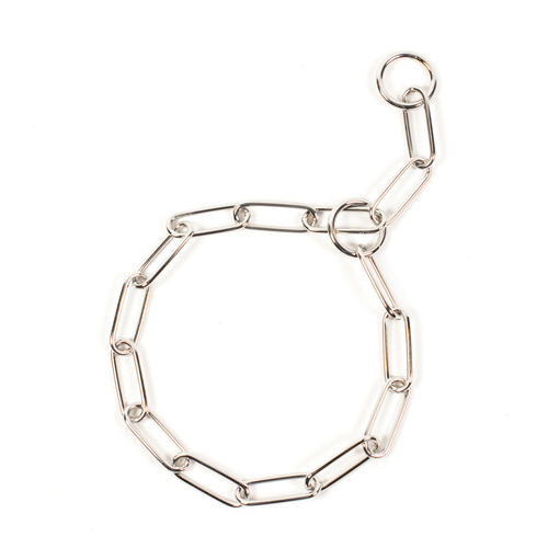 Duvo+ Slip Hundehalsband verchromt mit großen Kettengliedern