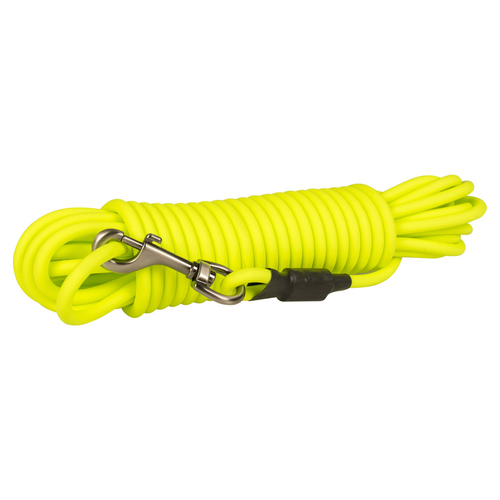 Duvo+ South Langlaufleine PVC rund neongelb, Maße: 15 m / 8mm