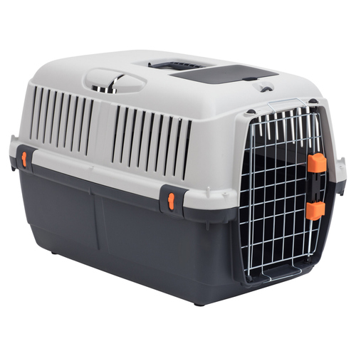 Duvo+ Transportbox Bracco Iata Travel grau/schwarz für Hunde