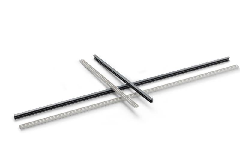 E-Profil als Führungsschiene für Abdeckscheiben, im Zuschnitt