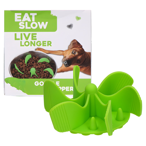 Eat Slow Live Longer Anti-Schlingeinsatz grün, Größe: L