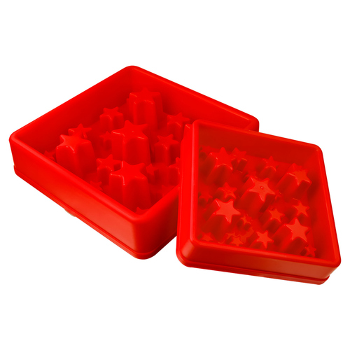 Eat Slow Live Longer Anti-Schlingnapf Star rot, Maße: 14 x 14 cm