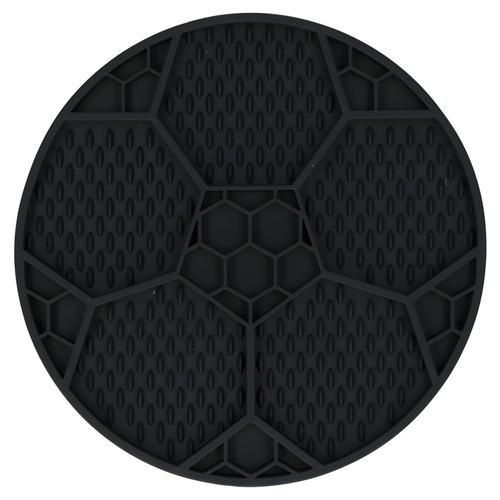 Eat Slow Live Longer Leckmatte Fußball anthrazit
