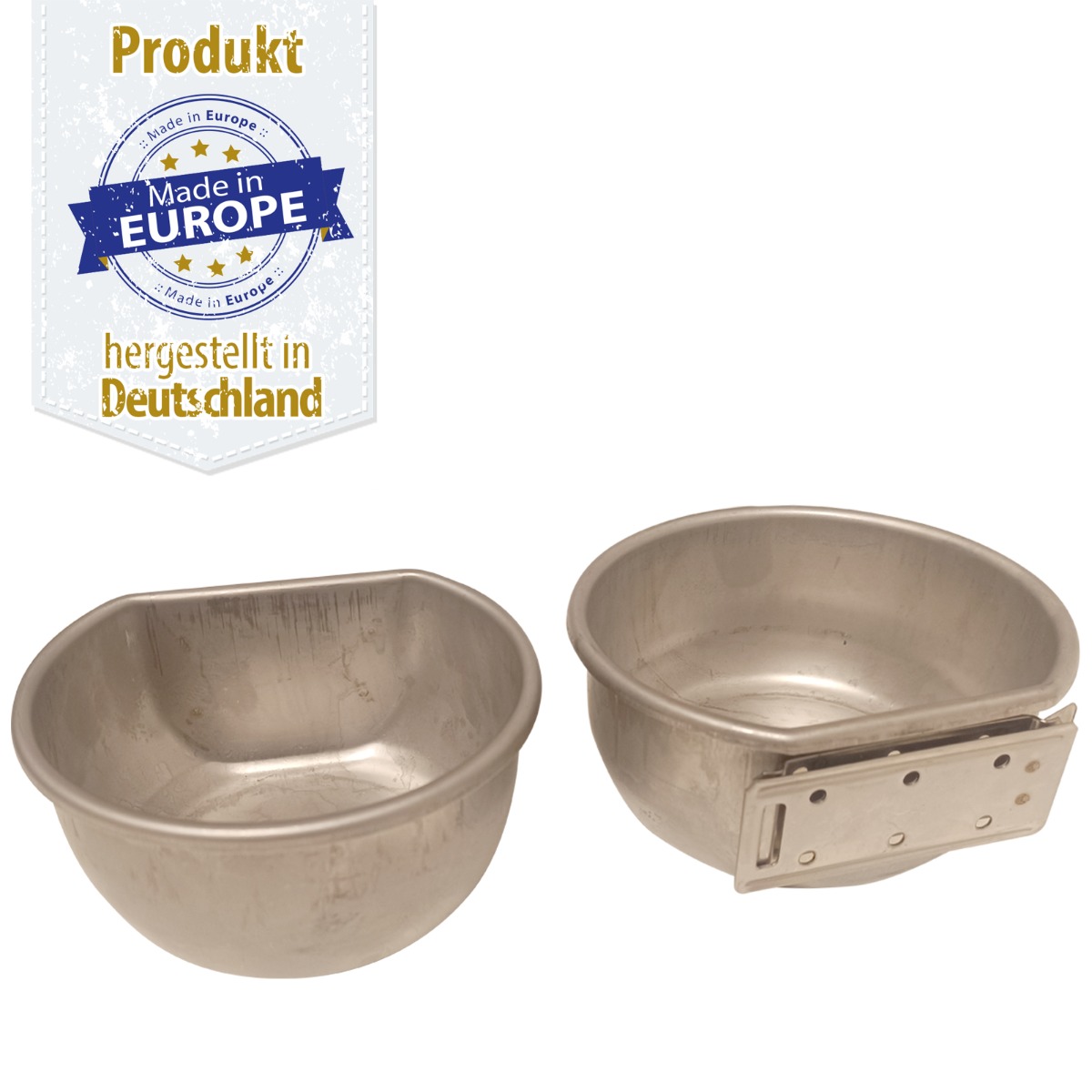 Edelstahlnapf mit Federplatte - orig. Lösenbeck - 600 ml