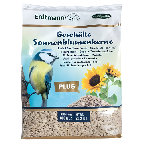 Erdtmanns geschälte Sonnenblumenkerne PLUS 800 g im Standbeutel