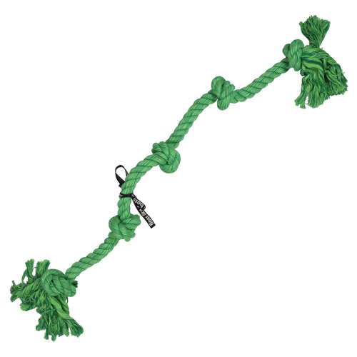 Europet Bernina Hundespielzeug Spielseil 5 Knoten "floss" XXXXXL grün