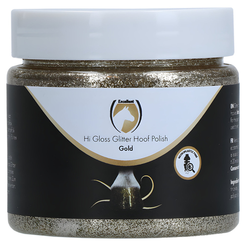 Excellent Horse Hi Gloss Glitter Huflack gold 150 ml