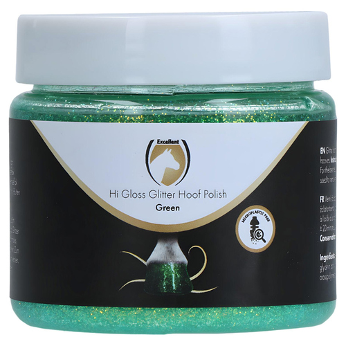 Excellent Horse Hi Gloss Glitter Huflack grün 150 ml
