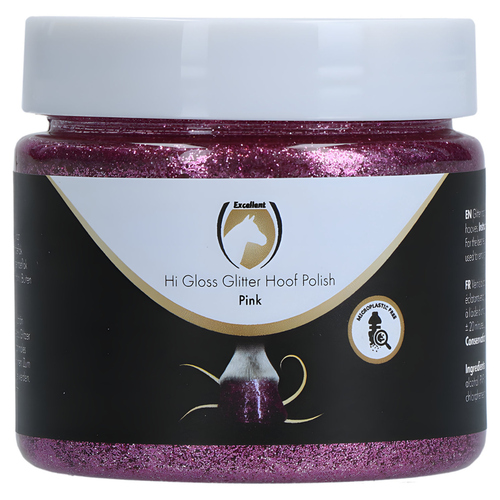 Excellent Horse Hi Gloss Glitter Huflack pink 150 ml