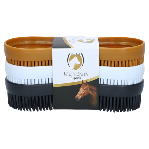 Excellent Horse Pferde-Bürste Multi Brush 3-pack