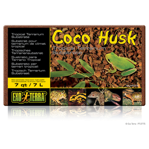 Exo Terra Coco Husk - tropisches Terrarium-Substrat (Kokoschips Brikett) 7 l